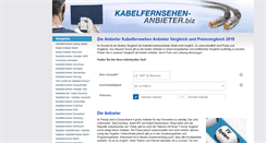 Desktop Screenshot of kabelfernsehen-anbieter.biz